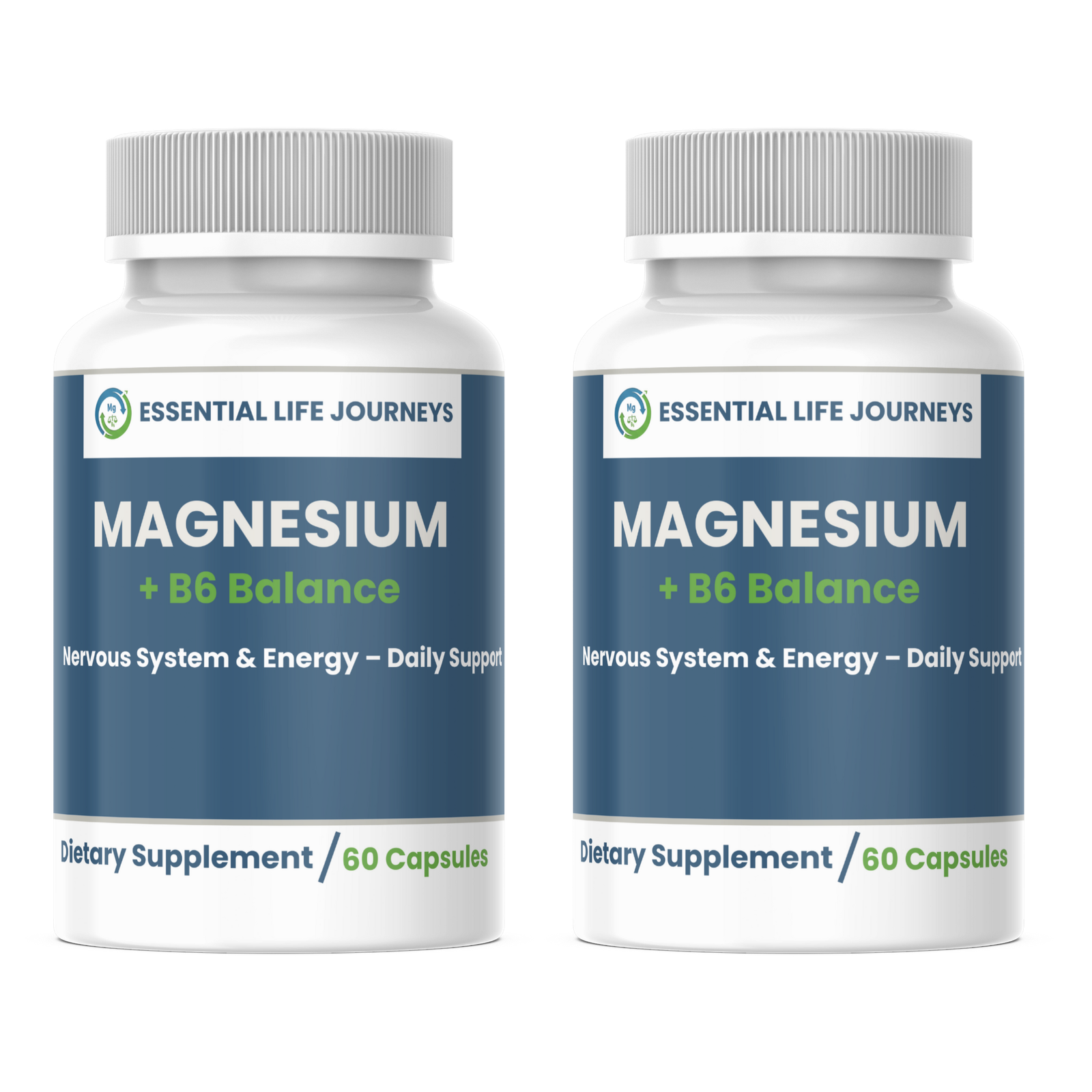 Magnesium + B6 Balance - 2 x 60 Capsules (Value Pack)